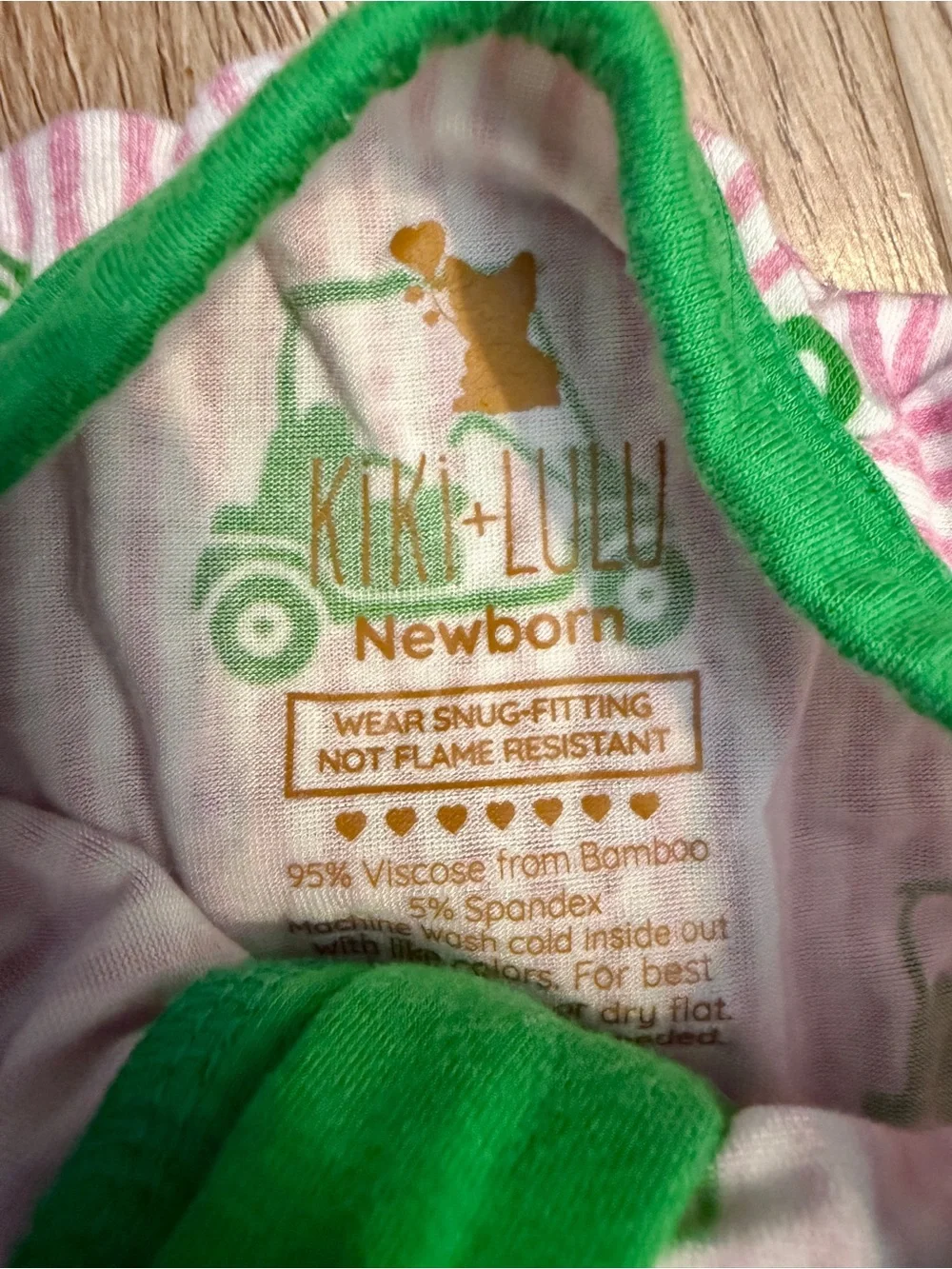 Baby girl’s newborn bamboo zippy with golf carts